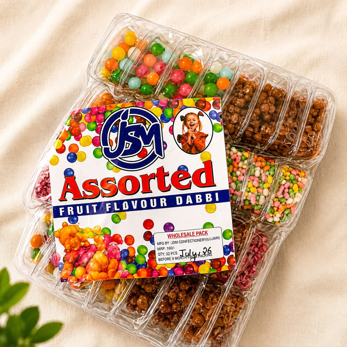 Assorted Fruit Flavour Dabbi / 1 Full Pack / Rangla Swaad