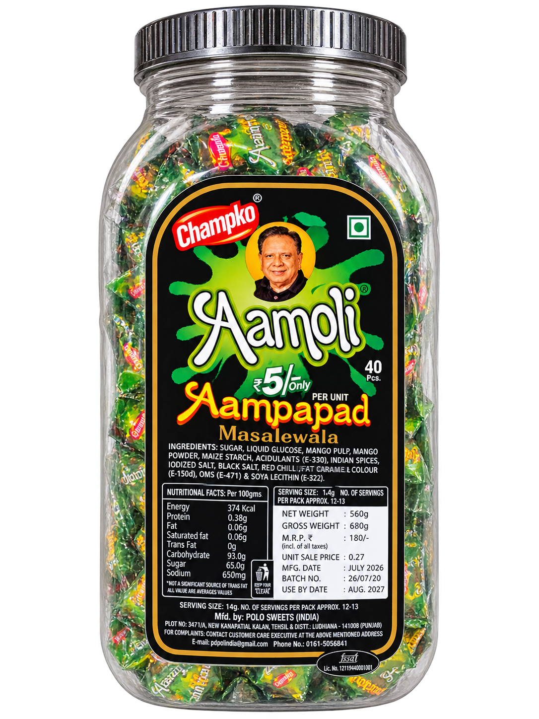 Aamoli Aampapad / Pack of 10 / Rangla Swaad