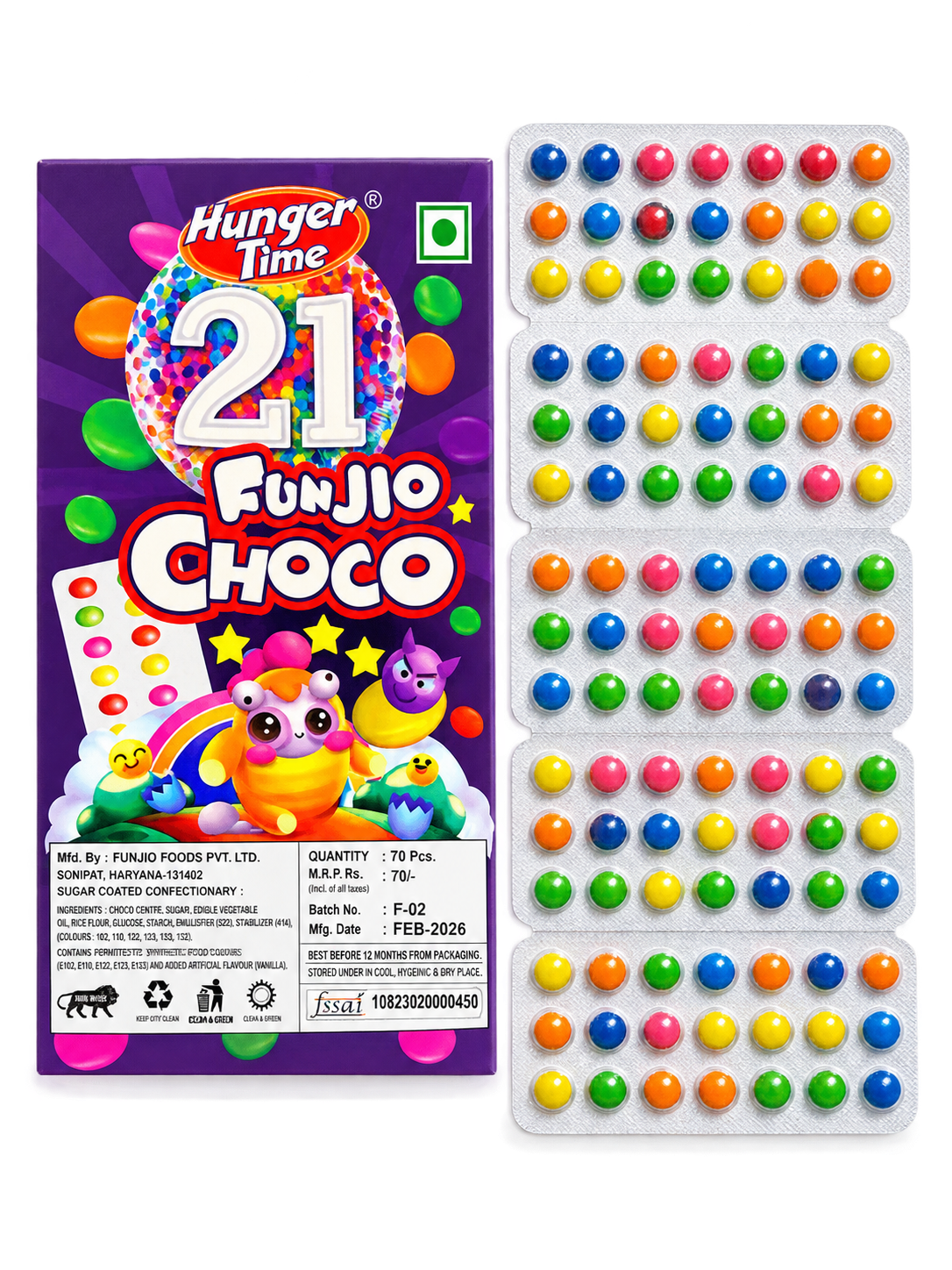 Colorful Choco Candy / Pack of 5 / Rangla Swaad