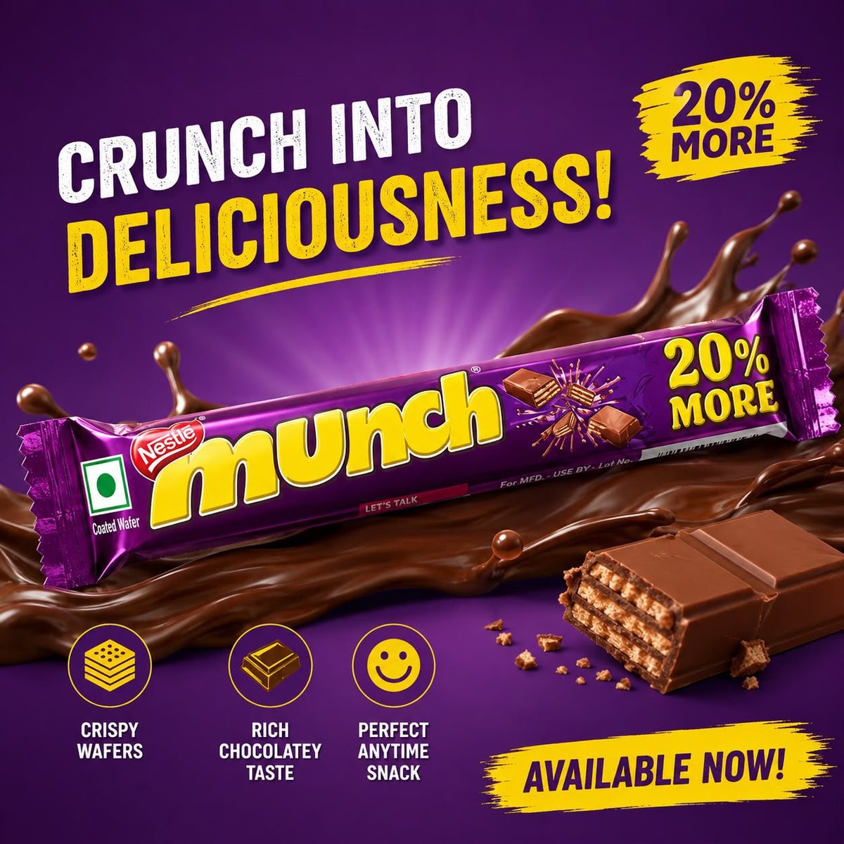 Munch Chocolate / 1 Pack / Rangla Swaad